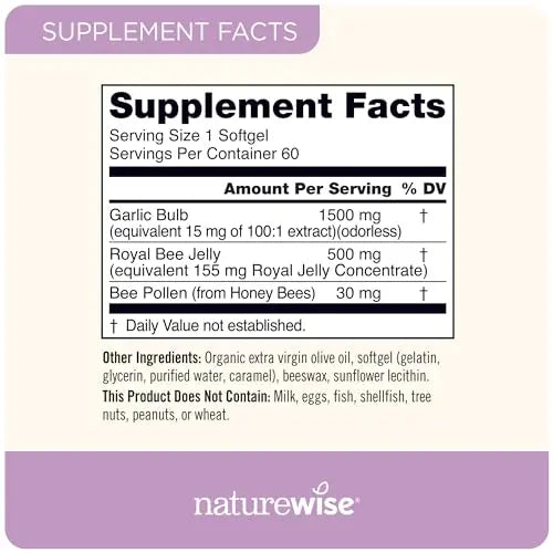 NatureWise Garlic Odorless Softgels 1500mg Support Teeth & Immune System Health NatureWise Au supplements