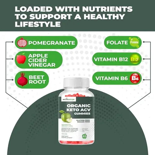 Keto ACV Gummy for Advanced Weight Loss - Gluten Sugar Free Rapid Belly Fat Burner MuseBeam Au supplements