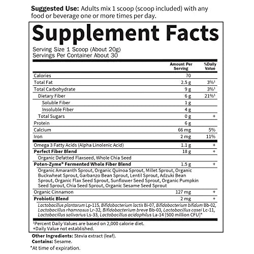 Garden of Life Super Seed - Vegetarian Whole Food Fiber Supplement with Protein and Omega 3 Garden of Life Au supplements