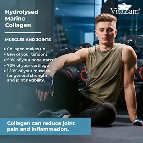 Vitazam Pure Marine Collagen Powder - 100% Hydrolysed Collagen Peptides for Hair Skin and Nails VitaZam Au supplements