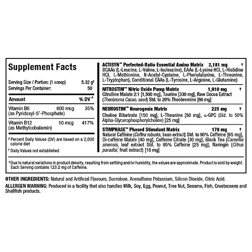 ALLMAX MUSCLEPRIME, White Raspberry - 266 g - Advanced Grade Pre-Workout ALLMAX Nutrition Au supplements