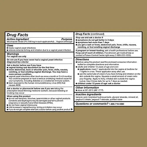 GoodSense Miconazole 7, Miconazole Nitrate Vaginal Cream (2 Percent), Vaginal Antifungal, 7-Day Treatment GoodSense Au supplements