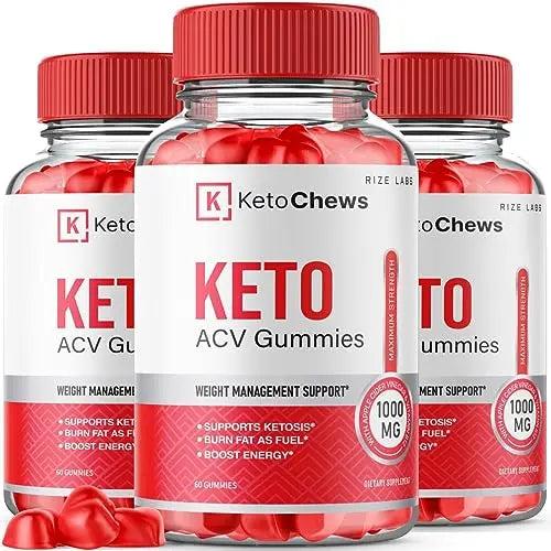 (3 Pack) Keto Chews Gummies - Keto Chews ACV Gummies for Weight Loss 525 MG rize labs Au supplements