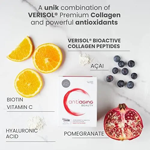 Unik Antiaging Beauty | Hydrolysed Collagen VERISOL (5 Clinical Studies) with Hyaluronic Acid UN 1K HEALTH & NUTRITION Au supplements