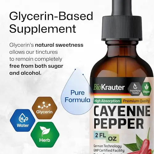 MAUWE HERBS Cayenne Pepper Supplement - Organic Cayenne Pepper Tincture MAUWE HERBS Au supplements