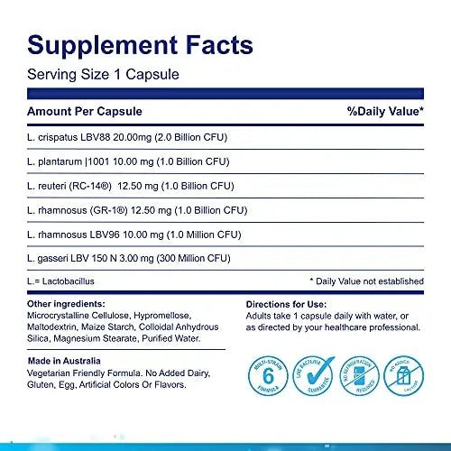 Life-Space Probiotic for Women, Support Healthy Vaginal Microflora & Comfort, BV & VVC Infection Life-Space Au supplements