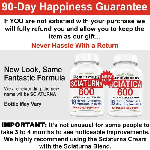 Sciatica Supplement with 600 mg Alpha Lipoic Acid - Sciatic Nerve Support Nuturna Au supplements
