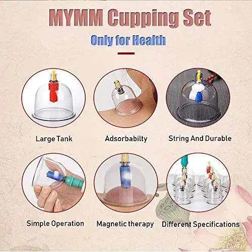 MYMM 12 Cupping Cups Sets Biomagnetic Traditional Professional Chinese Therapy Massage MYMM Au supplements