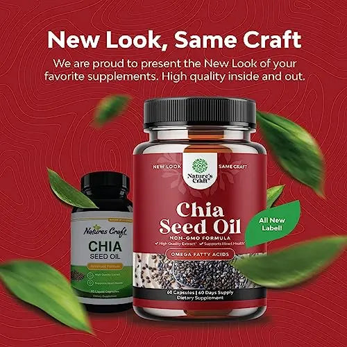 Potent Chia Seed Extract Pills for Men and Women Natural Supplement for Weight Loss Natures Craft Au supplements