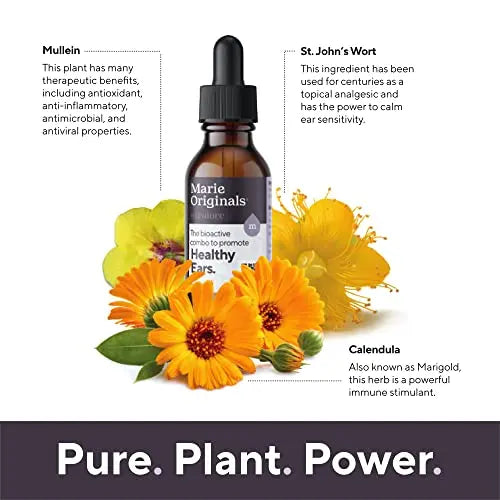 Organic Ear Oil for Earache Irritation, All Natural Eardrops for Infection Marie Originals Au supplements