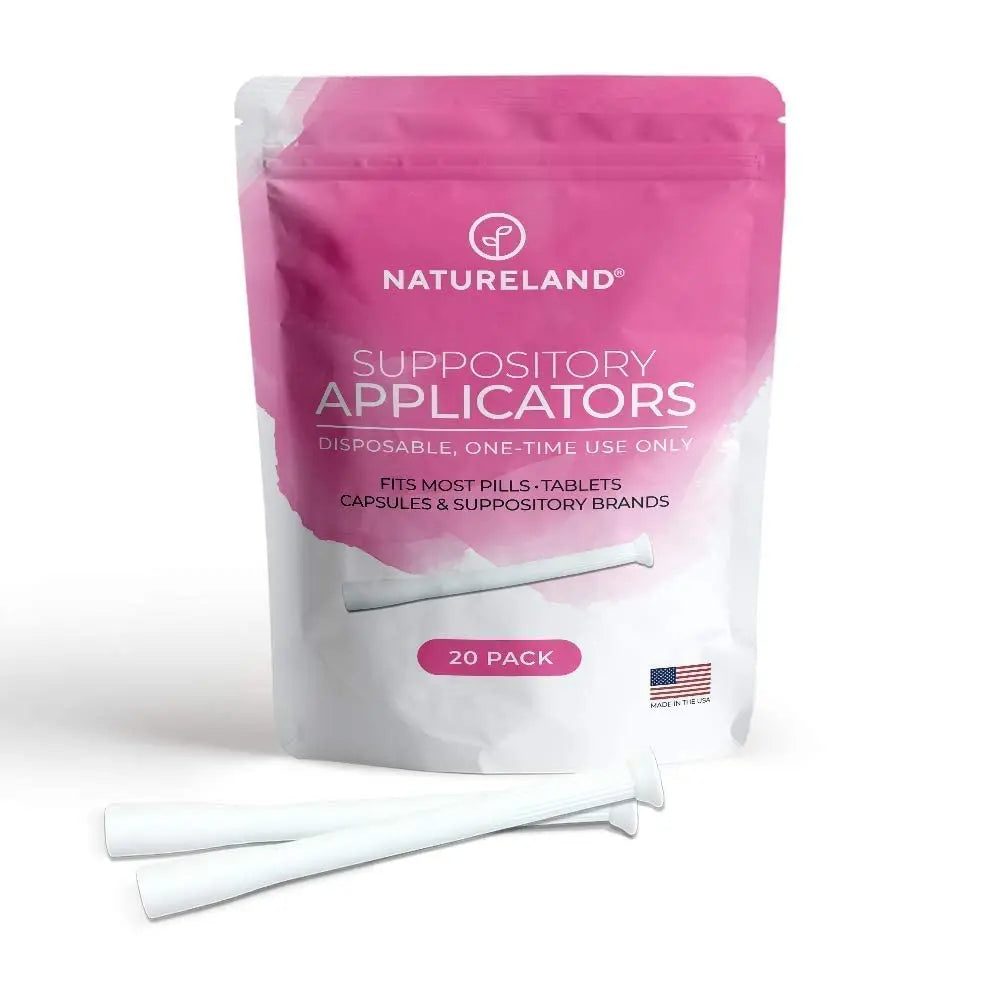 Natureland [40 Count Boric Acid Suppositories 600mg w/ [20 Pack] Vaginal Applicator - Feminine Care Natureland Au supplements