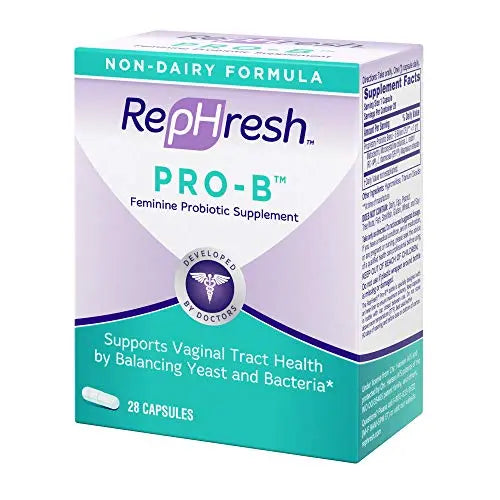 NEW RepHresh Pro-B Feminine Probiotic Supplement Non- Dairy Formula/Vegetarian Capsule, 28ct Rephresh Au supplements