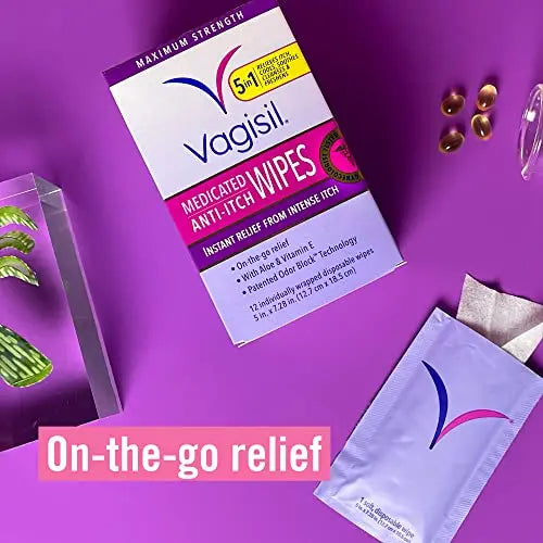 Vagisil Anti-Itch Medicated Feminine Intimate Wipes for Women, Maximum Strength, Gynecologist Tested Vagisil Au supplements