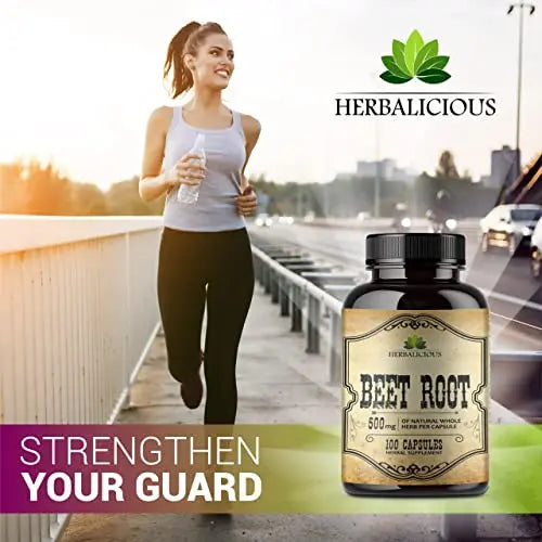 HERBALICIOUS Beet Root Capsules - Herbal Supplement for Athletic Performance HERBALICIOUS Au supplements