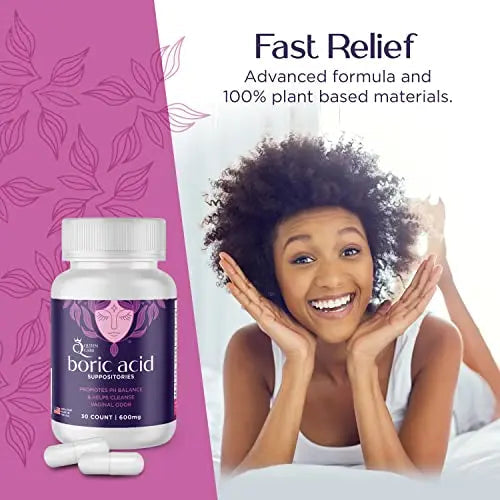 Queen Care - Boric Acid Suppositories, Boric Acid Suppositories for Feminine Care, Safe & All-Natural pH Queen Care Au supplements