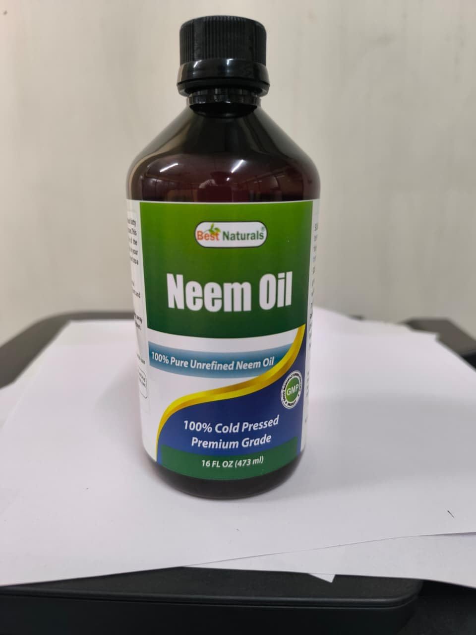 Best Naturals 100% Pure Neem Oil, 100% Cold Pressed and Unrefined - 16 OZ (1 Bottle)