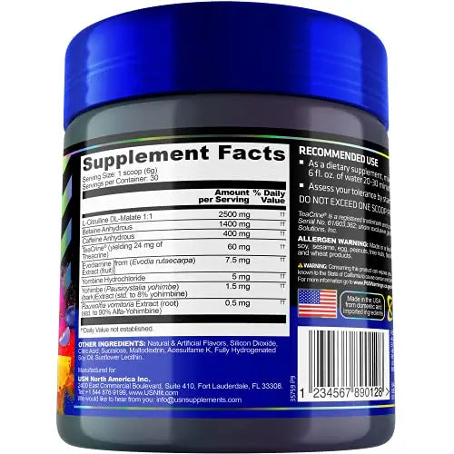 USN 3XT Max Pre-Workout Supplement Drink Mix Powder for Energy, Endurance and Pump USN Au supplements