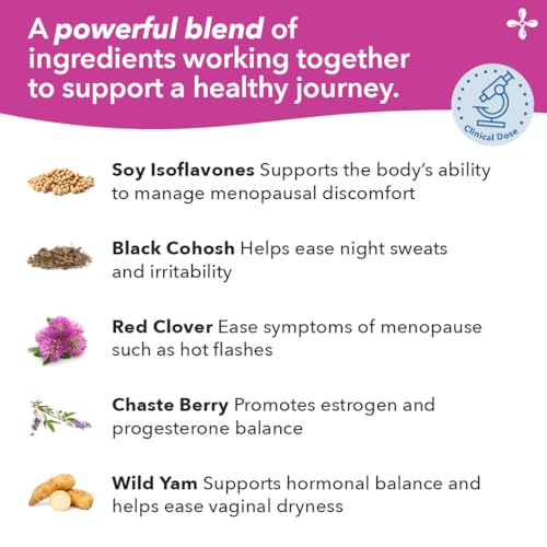 Pausitivi-T - Menopause Support Supplement - Powerful Relief for Hot Flashes, Hormone Imbalance & Night Sweats - Nourishes Tissue - Sage, Chasteberry, Soy Isoflavones & Black Cohosh - 60 Capsules LifeSeasons Au supplements