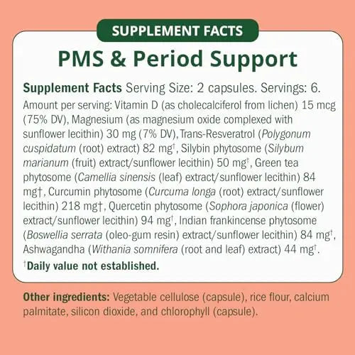 PMS & Period Relief - Menstrual Cramp Relief: No More Period Cramps, Mood Swings, or Bloating Semaine Au supplements