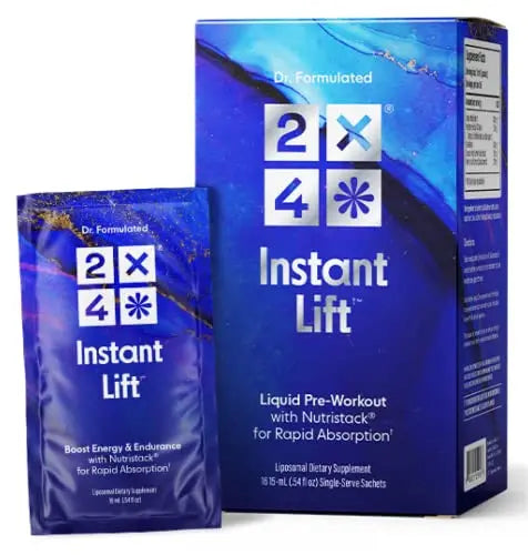 2X4 Instant Lift Pre-Workout, Non-GMO, Sugar Free, Dairy Free, Orange Burst, 16 Single 2X4 Au supplements