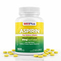 MedPlus Low Dose Aspirin 81 mg - 500 Tablets | Enteric Coated | Pain Reliever for Minor Aches and Pains, Fever Reducer - Made in USA MedPlus Au supplements