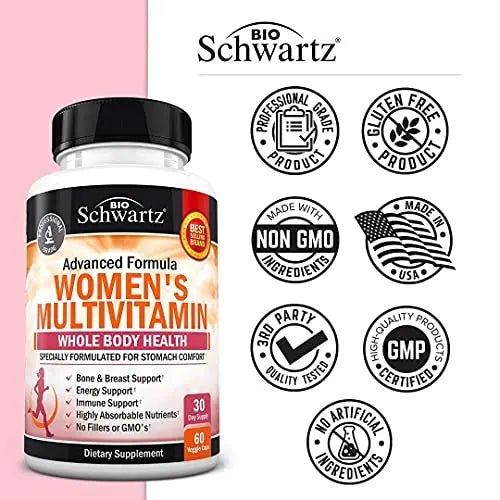 Multivitamin for Women with Vitamin D3 - Multivitamins for Bone Breast Skin Joint BioSchwartz Au supplements