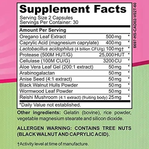 Cyrixs Health Candida Complex | Boost Your Immune System | All Natural Gut Cleanse with Herbs, Antifungals Cyrixs Health Au supplements