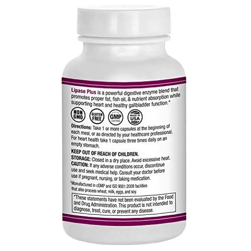 AST Enzymes Lipase-HP Plus – 90 Vegetarian Capsules - Fat Digestion Support – Keto Diet AST Enzymes Au supplements