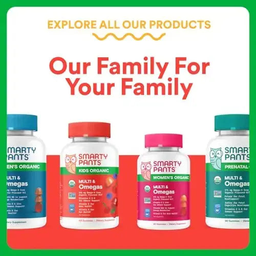 SmartyPants Organic Kids Multivitamin Gummies: Omega 3 (ALA), Vitamin D3, C, Vitamin B12, B6, A, K & Zinc for Immune Support, Biotin SmartyPants Au supplements