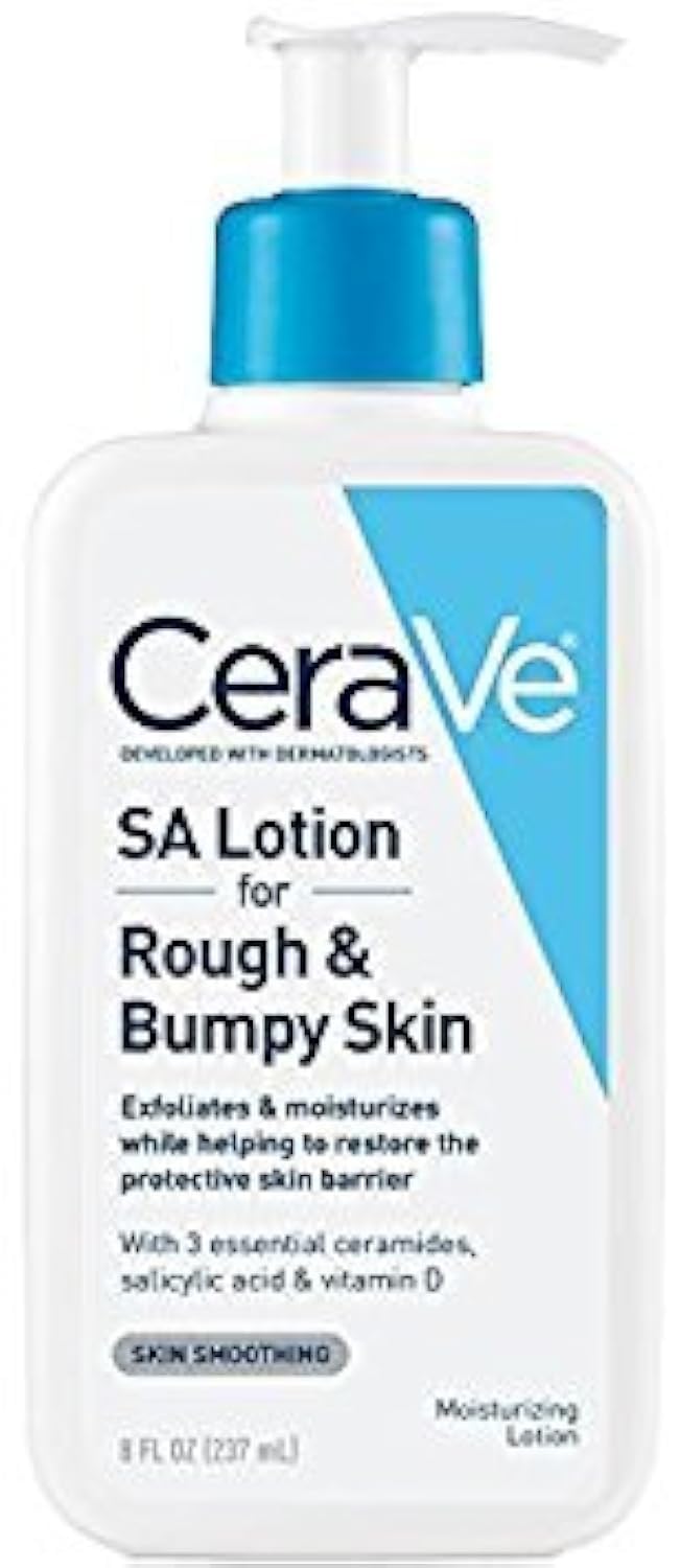 CeraVe SA Lotion for Rough & Bumpy Skin, Vitamin D, Hyaluronic Acid, Lactic Acid & Salicylic Acid Lotion