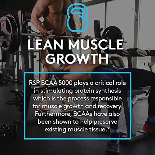 RSP BCAA 5000 (30 Serv), Premium BCAA Capsules for Post Workout Muscle Recovery RSP NUTRITION Au supplements