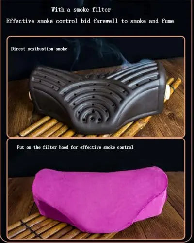 LANYANZI Purple moxibustion Pillow Cervical Vertebra Pillow moxibustion Waist moxibustion Box LANYANZI Au supplements