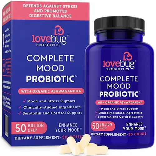 Lovebug Complete Mood Probiotic | 10 Clinically Studied Probiotic Strains & Patented lovebug PROBIOTICS Au supplements