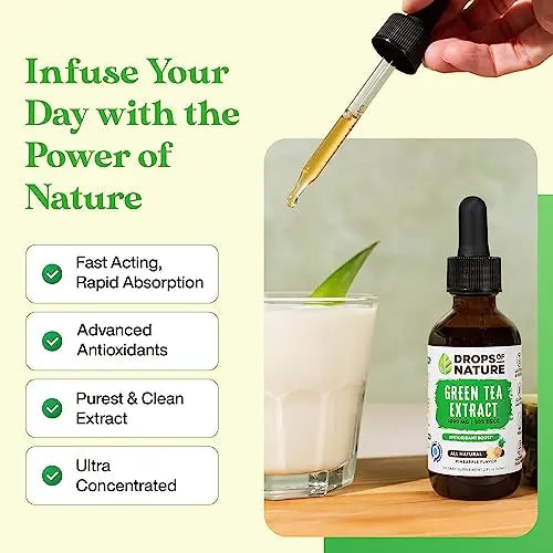 Green Tea Extract - 1000mg - 50% EGCG - Green Tea Liquid Drops, 4x more Powerful than Drops Of Nature Au supplements