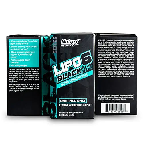 Nutrex Research Lipo-6 Black Hers Ultra Concentrate | Weight Loss Pills for Women | Fat Burner Nutrex Research Au supplements