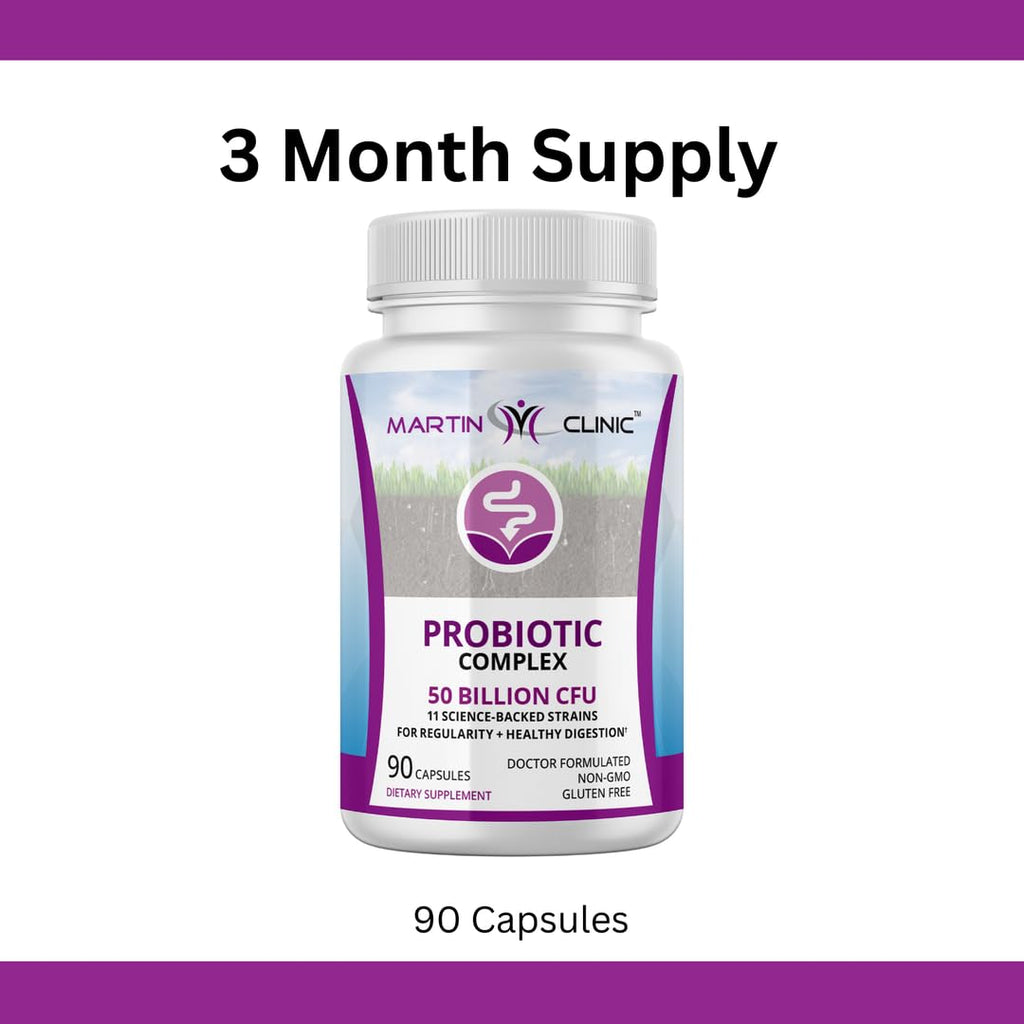 martin clinic Probiotic for Gut Health & Immune Support — Daily Digestive Balance, Bloating Relief & Better Nutrient Absorption — 60 Capsules martin clinic Au supplements