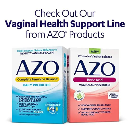 AZO Yeast Plus Dual Relief Tablets, Yeast Infection and Vaginal Symptom Relief, Relieves Itching & Burning AZO Au supplements