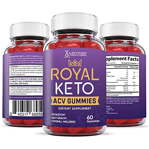Justified Laboratories Royal Keto ACV Gummies 1000MG with Pomegranate Juice Beet Root Justified Laboratories Au supplements
