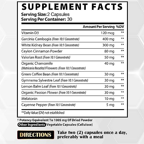12in1 Night Time Fat Burner for Women - VitaminD.3, Garcinia Cambogia, White Kidney Bean Satoomi Au supplements