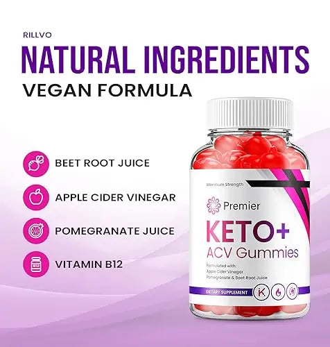 Rillvo (3 Pack) Premier Keto ACV Gummies - Official - Keto Premiere ACV Advanced Formula Rillvo Au supplements