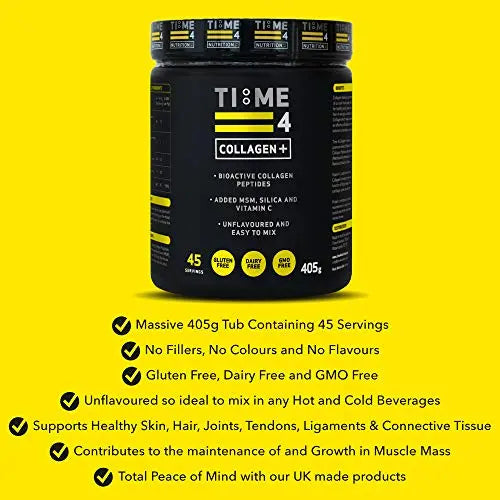 Time 4 Collagen + 45 Servings – Pure Hydrolysed Collagen Powder for Women & Men Time 4 Nutrition Au supplements