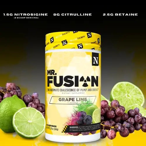 Nutrithority Mr.Fusion Pre Workout Supplement, Pineapple Punch, 40 Servings Nutrithority Au supplements