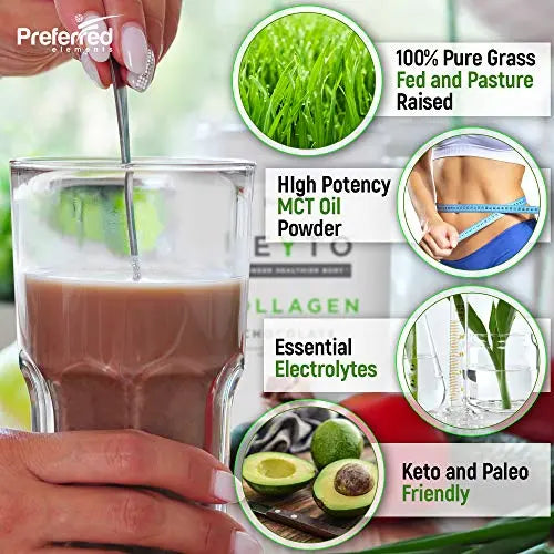 Keto Collagen Protein Powder with MCT Oil – Keto and Paleo Friendly Grass Fed and Pasture Preferred Elements Au supplements