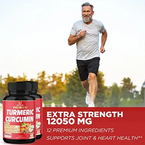 (2 Packs) Premium Turmeric Curcumin Supplement 12050mg with Ginger, Apple Cider Vinegar BMVINVOL Au supplements