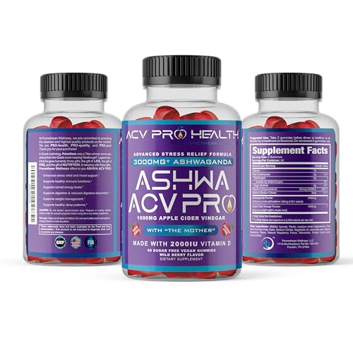 Ashwa ACV Pro Health - Sugar Free Apple Cider Vinegar Gummies, Ashwagandha Gummies Promethean Wellness Au supplements