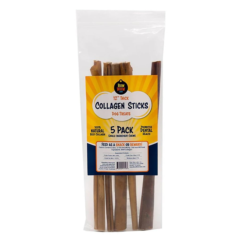 Bow Wow Labs 12" SafeFit Collagen Sticks for Dogs 5 Pack/Jumbo – All-Natural Chews for Joint, Gut, Bone & Oral Health Bow Wow Labs Au supplements