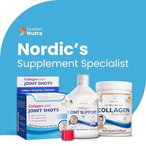 Swedish Nutra Collagen 10000 Joint Shots | High Strength Type 1, 2 & 3 Collagen for Body, Joints & Ligaments Swedish Nutra Au supplements