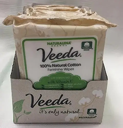 Veeda 100% Natural Cotton PH Balanced Hypoallergenic Feminine Wet Wipes, Safe Cleansing Cloths Veeda Au supplements