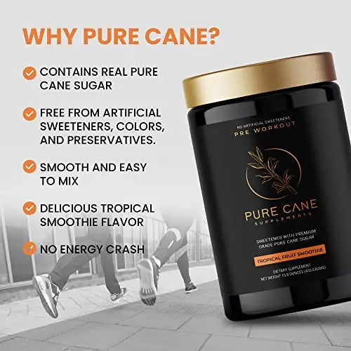 Pure Cane Natural Pre Workout Powder for Men & Women - No Artificial Sweeteners Pure Cane Supplements, Inc. Au supplements