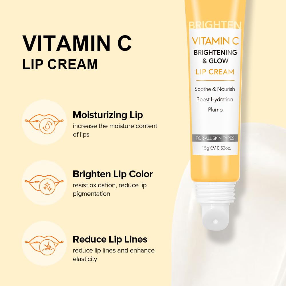 NEUTRIHERBS Lip Cream, Vitamin C Lip Balm to Nourish and Soothes Dry, Cracked Lips